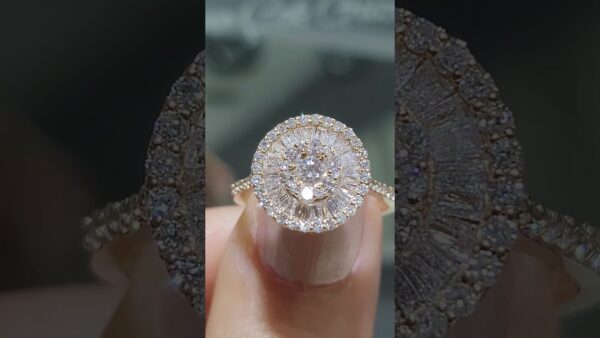 0.62 Ct Baguette and Round-Cut Diamond Ring product video