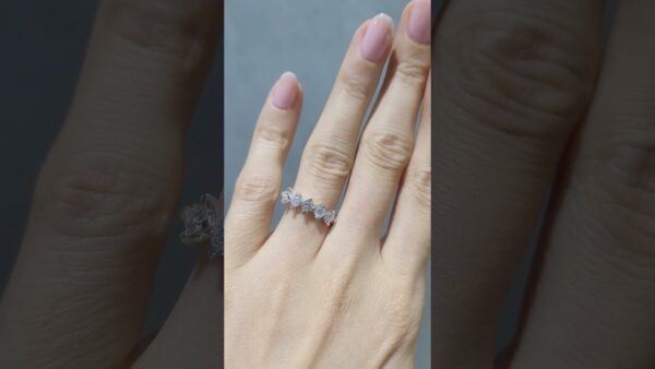 0.64 Ct Five-Stone Half-Eternity Diamond Ring product video