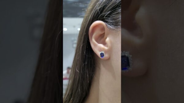 2.06 Ct Diamond and Sapphire Earrings product video