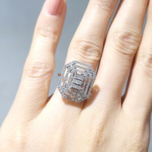 Outlet Pırlanta 0,47 Ct Baget Yüzük KR00872