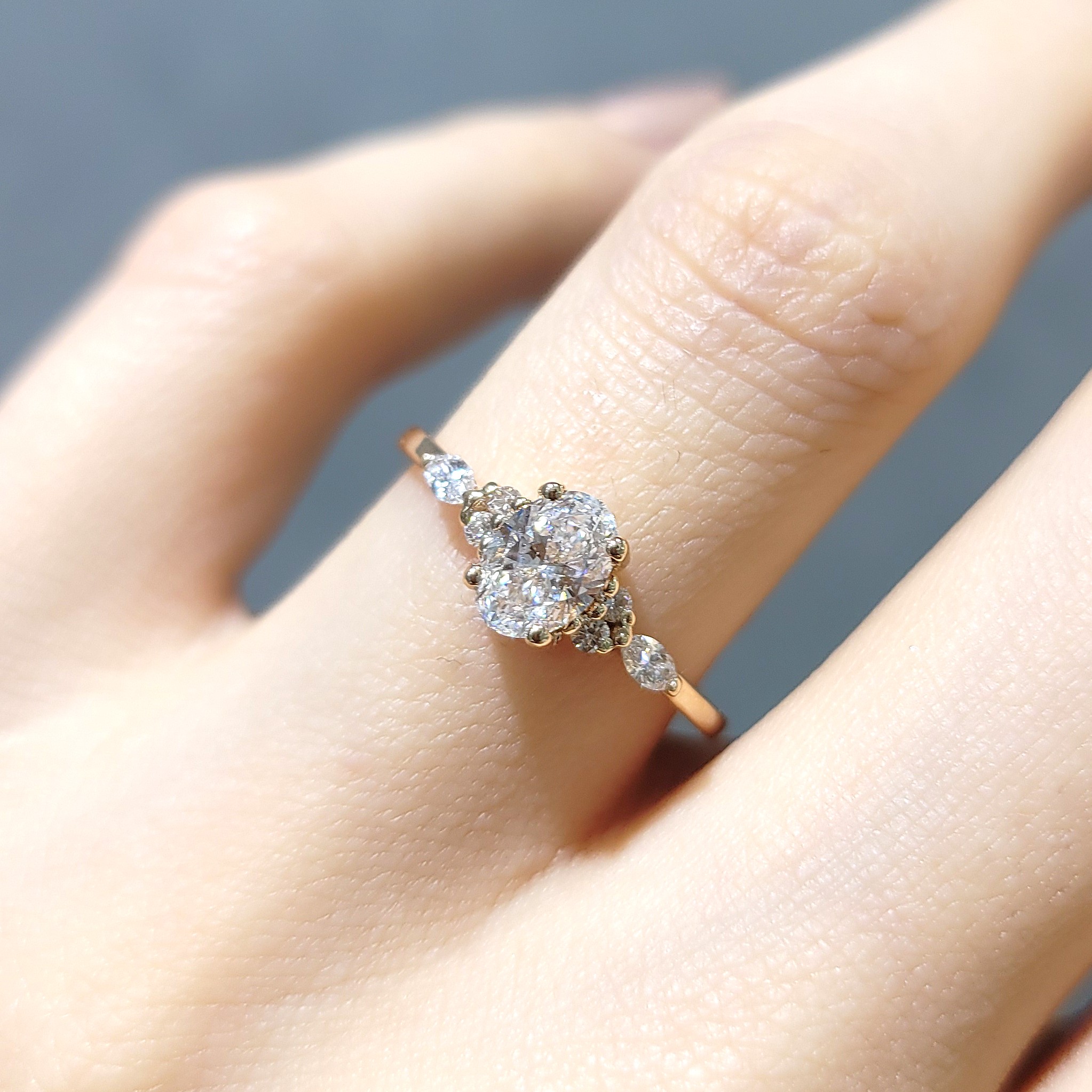 Outlet Pırlanta 0,59 Ct Oval Tektaş Yüzük YZ10543