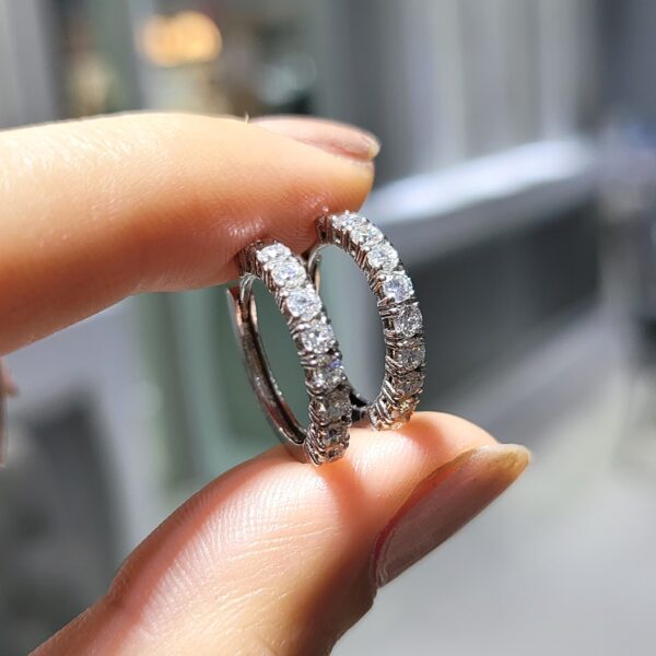 Outlet Pırlanta 0,95 Ct Halka Küpe KP02929