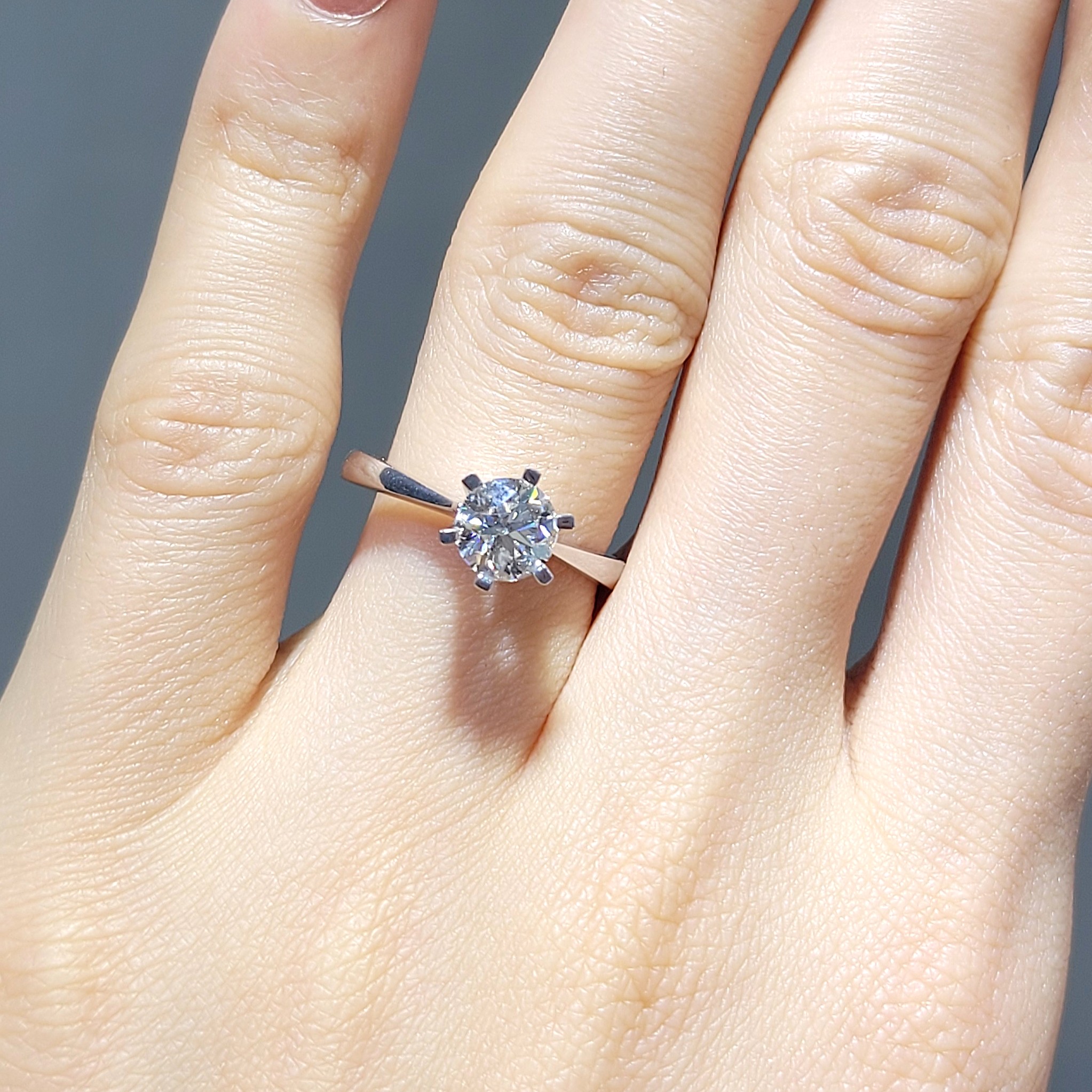 Outlet Pırlanta 0,96 Ct HRD Sertifikalı Tektai Yüzük YZ10446