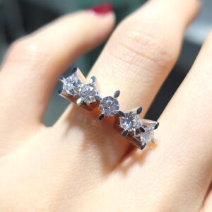 Outlet Pırlanta 0,99 Ct HRD Sertifikalı Beştaş Yüzük YZ10565