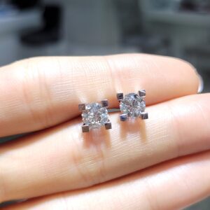 Outlet Pırlanta 1,92 Ct HRD Sertifikalı Tektaş Küpe KP02666