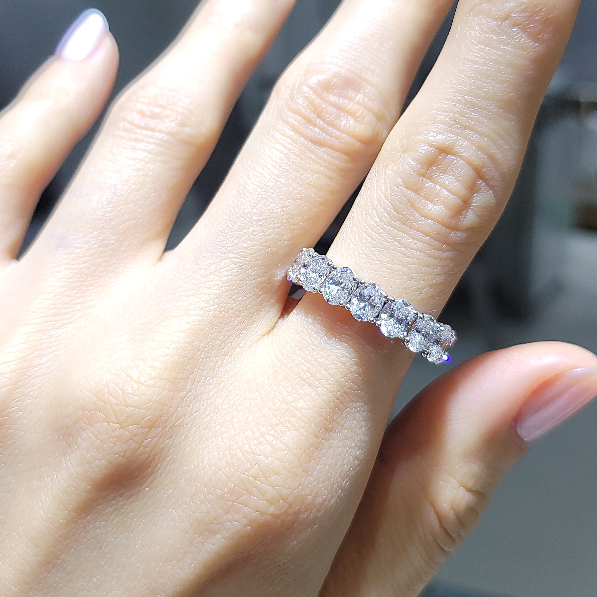 Outlet Pırlanta 5,17 Ct Oval Kesim Tamtur Yüzük ELD0045