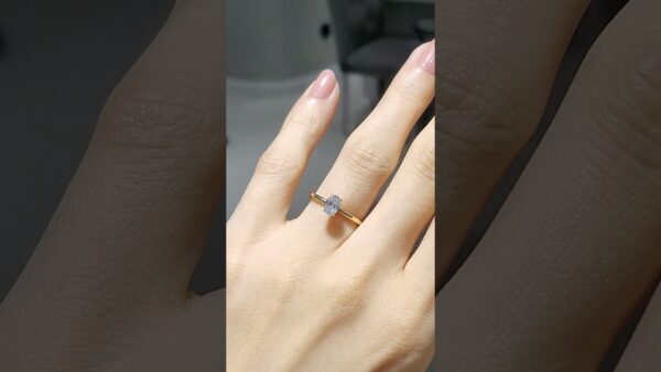 Pırlanta 0,51 Ct HRD Sertifikalı Oval Tektaş Yüzük ürün videosu