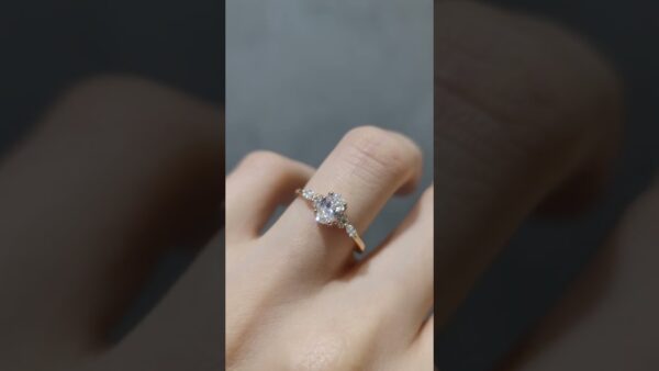 0.59 Ct Oval Solitaire Diamond Ring product video