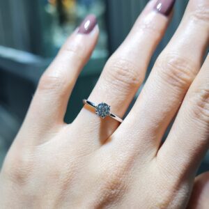 Outlet Pırlanta 0,52 Ct HRD Sertifikalı Tektaş Yüzük YZ10600