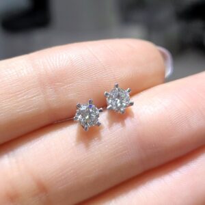 Outlet Pırlanta 0,60 Ct HRD Sertifikalı Tektaş Küpe KP02923