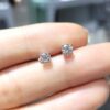 Outlet Pırlanta 0,62 Ct HRD Sertifikalı Tektaş Küpe KP02868