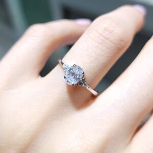 Outlet Pırlanta 0,79 Ct HRD Sertifikalı Oval Tektaş Yüzük YZ10606