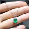 Outlet Pırlanta 1,17 Ct Pırlanta ve Zümrüt Kolye KL02975