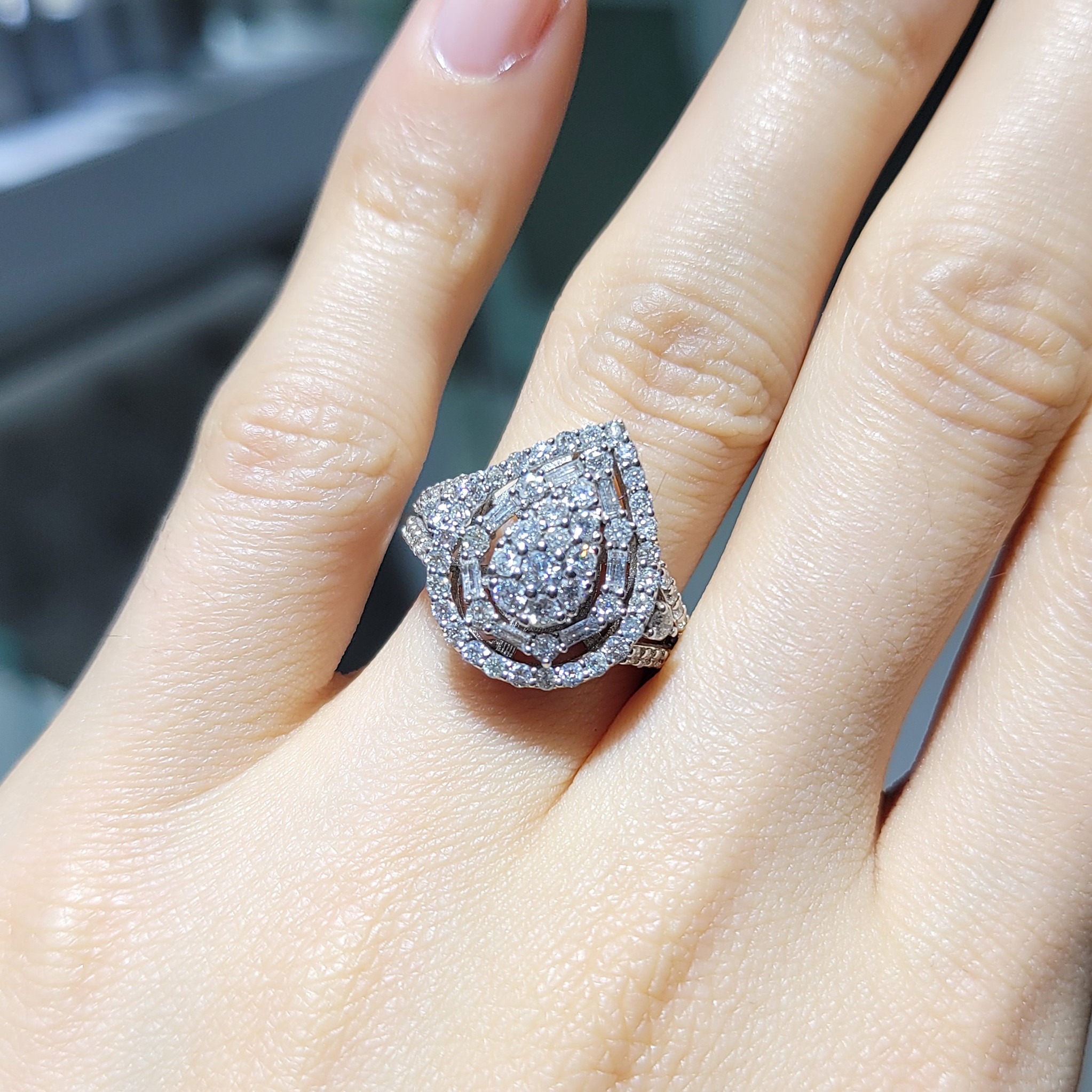 Outlet Pırlanta 1,22 Ct Fantezi Yüzük KR00890