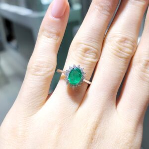 Outlet Pırlanta 1,76 Ct Pırlanta ve Zümrüt Yüzük YZ10613