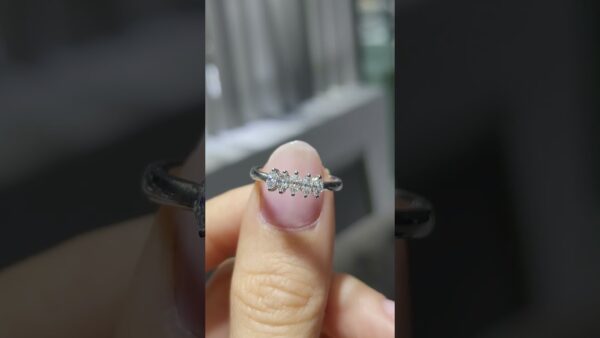 0.33 Ct Marquise-Cut Five-Stone Diamond Ring product video