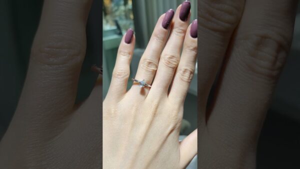 0.44 Ct HRD-Certified Pear-Cut Solitaire Diamond Ring product video