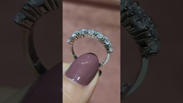 1.26 Ct HRD-Certified D-E-Colour Half-Eternity Diamond Ring product video