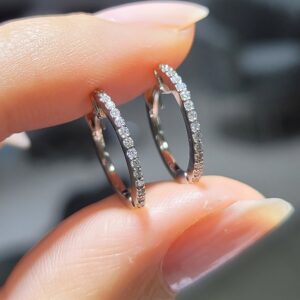 Outlet Pırlanta 0,15 Ct Halka Küpe KP02993