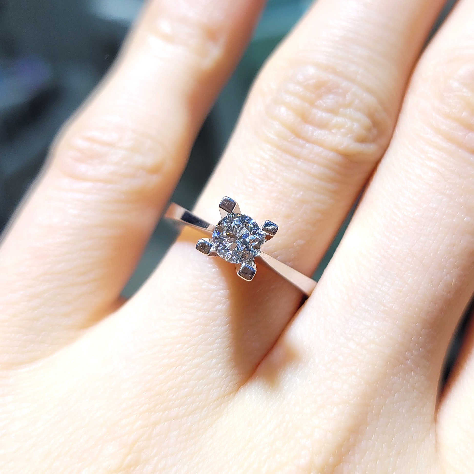 Outlet Pırlanta 0,43 Ct HRD Sertifikalı Tektaş Yüzük YZ10629