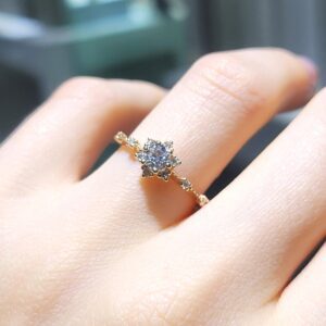 Outlet Pırlanta 0,44 Ct HRD Sertifikalı Tektaş Yüzük YZ10659