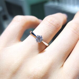 Pırlanta 0,51 Ct HRD Sertifikalı D Renk Altı Tırnak Tektaş Yüzük YZ10485