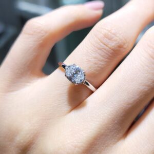 Pırlanta 0,75 Ct GIA Sertifikalı Oval Yüzük YZ10695