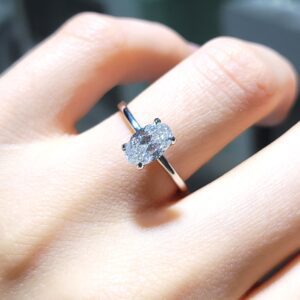 Pırlanta 1,00 Ct HRD Sertifikalı Oval Tektaş Yüzük