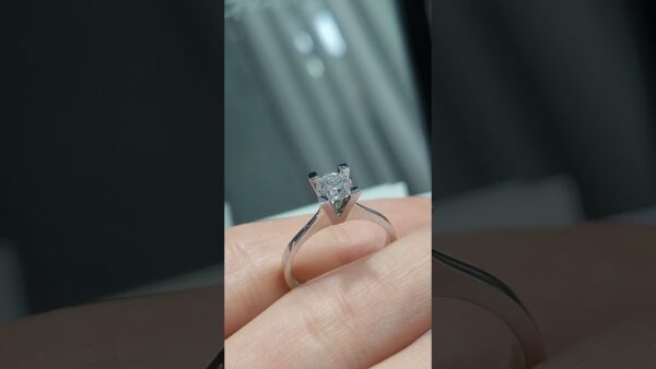 Pırlanta 0,61 Ct HRD Sertifikalı Tektaş Yüzük ürün videosu
