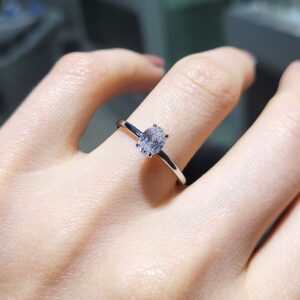 Pırlanta 0,50 Ct HRD Sertifikalı Oval Tektaş Yüzük YZ10710