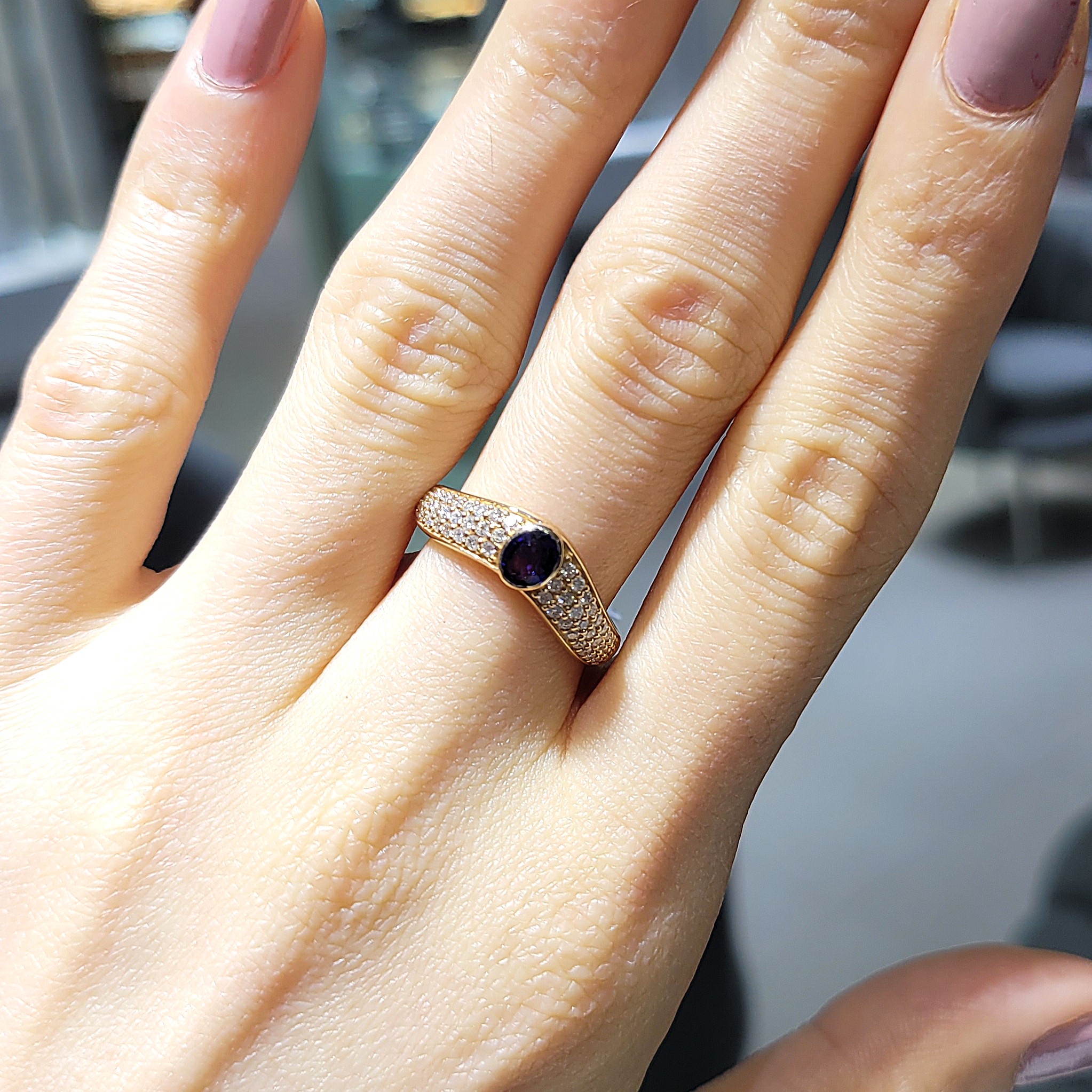 Pırlanta 0,61 Ct Safir & Pırlanta Yüzük ZL03210