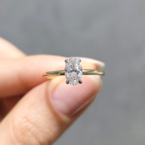 Pırlanta 0,70 Ct GIA Sertifikalı D Renk Oval Tektaş Yüzük YZ10535