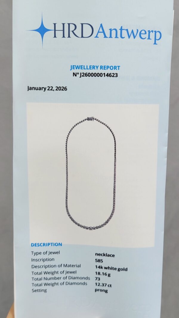 Pırlanta 12,37 Ct HRD Sertifikalı Suyolu Gerdanlık GR00466-2