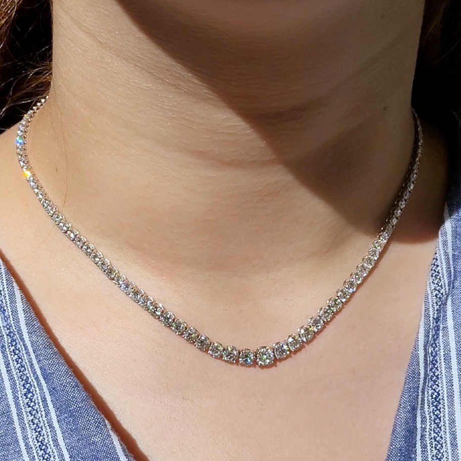 Pırlanta 12,37 Ct HRD Sertifikalı Suyolu Gerdanlık GR00466