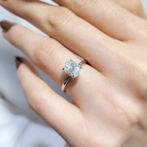 Pırlanta 1,51 Ct HRD Sertifikalı Oval Tektaş Yüzük YZ10135