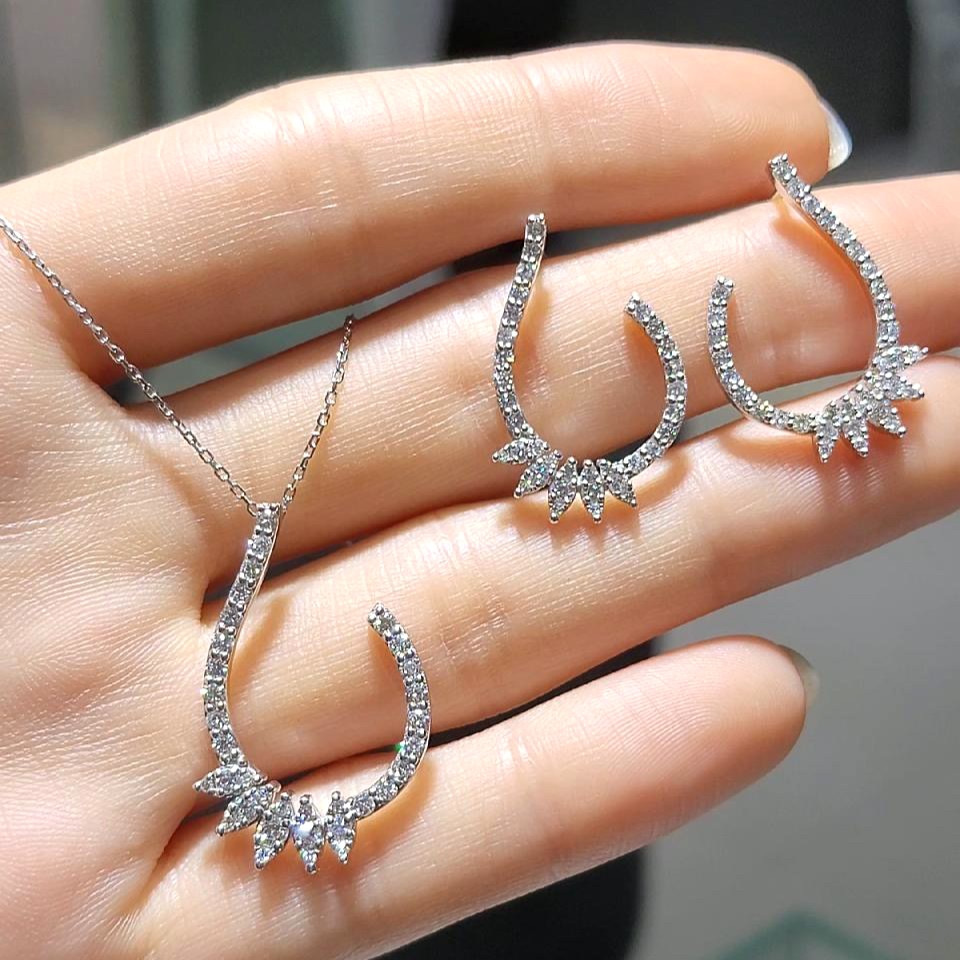 Pırlanta 1,56 Ct Kolye & Küpe Set KR00930-KR00931