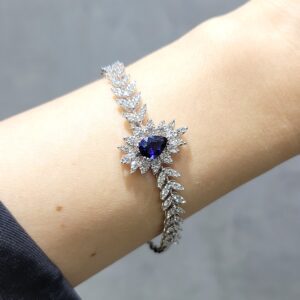 Pırlanta 2,36 Ct Pırlanta & Safir Bileklik BL01464