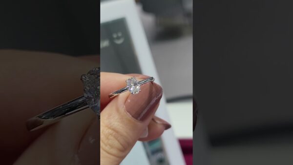 0.50 Ct HRD-Certified Oval Solitaire Diamond Ring product video