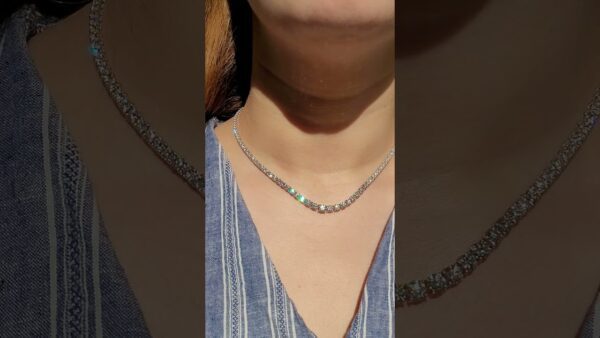 12.37 Ct HRD-Certified Tennis Diamond Necklace product video