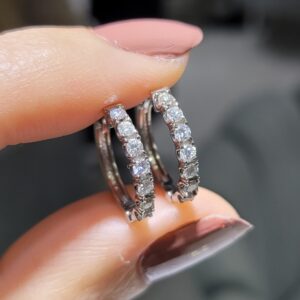 Pırlanta 0,44 Ct Halka Küpe KP03004