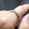 Pırlanta 0,58 Ct Damla Kesim Yarımtur Yüzük ZL03234-2