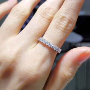 Pırlanta 0,58 Ct Damla Kesim Yarımtur Yüzük ZL03234