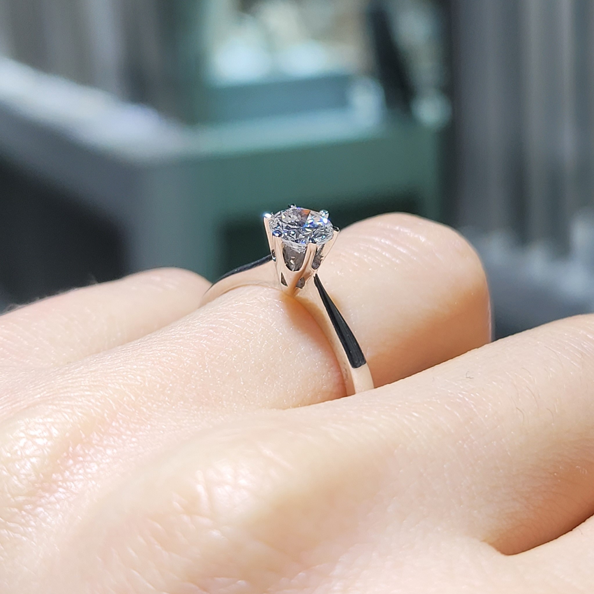 Pırlanta 0,60 Ct HRD Sertifikalı Altı Tırnak Tektaş Yüzük YZ10757-2