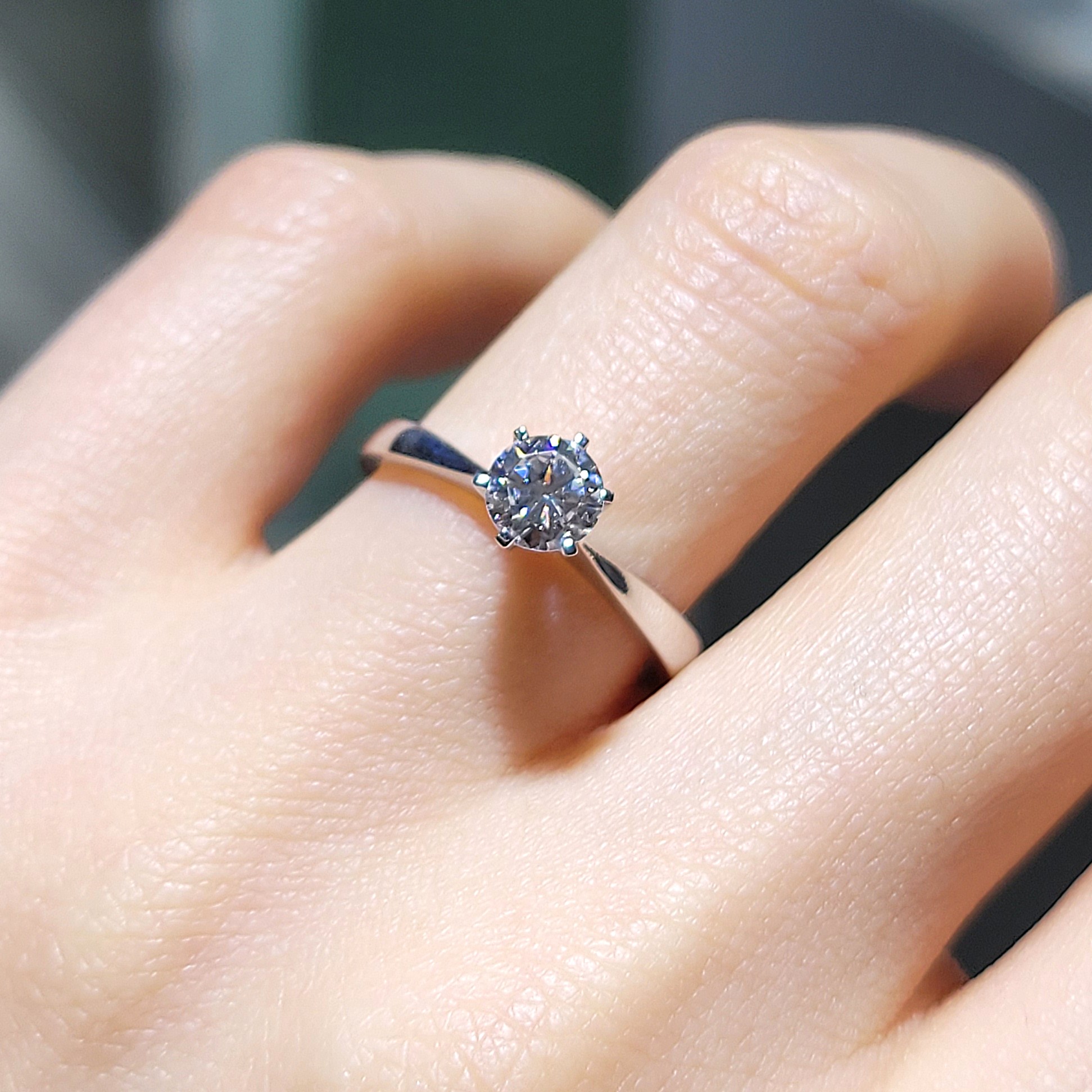 Pırlanta 0,60 Ct HRD Sertifikalı Altı Tırnak Tektaş Yüzük YZ10757