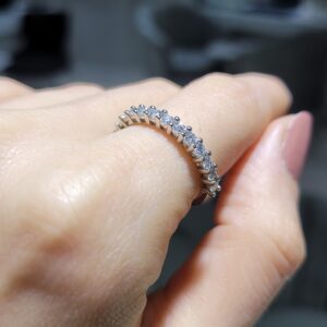 Pırlanta 0,63 Ct Tel Tırnak Yarımtur Yüzük YZ10768-2