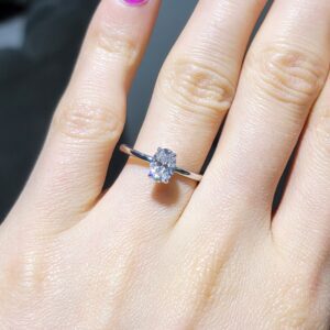 Pırlanta 0,73 Ct D Renk GIA Sertifikalı Oval Tektaş Yüzük YZ10704