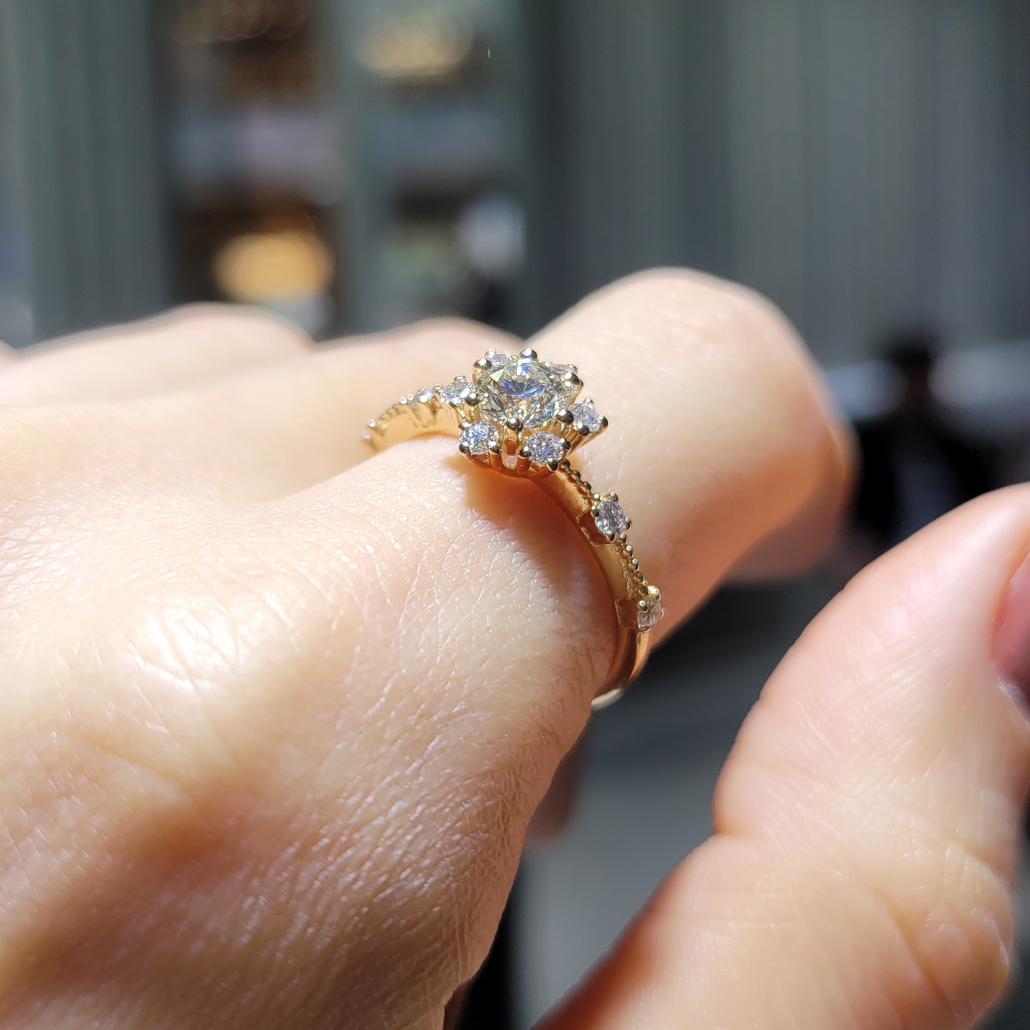 Pırlanta 0,73 Ct Rose Vintage Tektaş Yüzük YZ10657-2