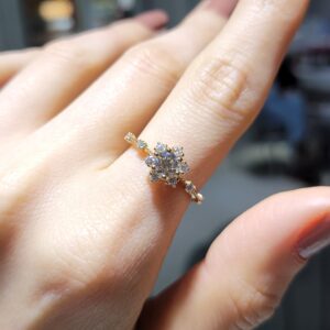 Pırlanta 0,73 Ct Rose Vintage Tektaş Yüzük YZ10657