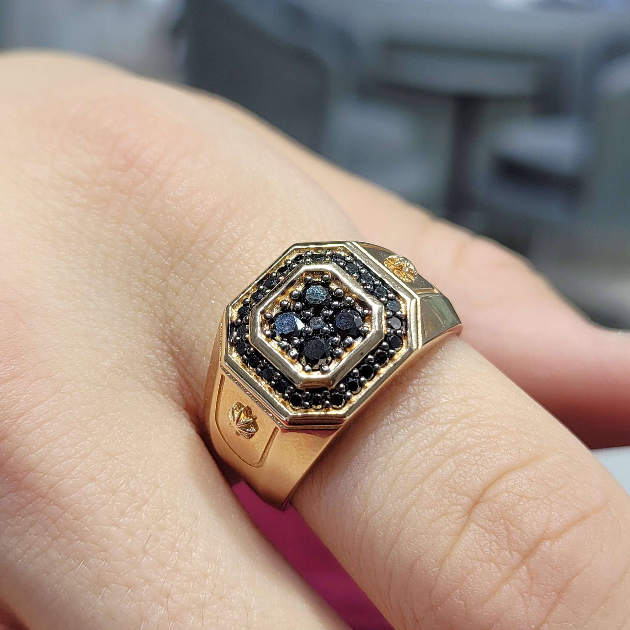 Pırlanta 0,75 Ct Siyah Pırlanta Yüzük ZL03213