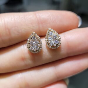 Pırlanta 0,93 Ct Damla Model Rose Küpe KR00945